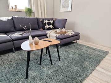 Lounge Shaggy Tæppe 133x190 cm Rektangulært - Grøn - Tekstiler - Tæpper - Moderne tæppe - Ryatæpper