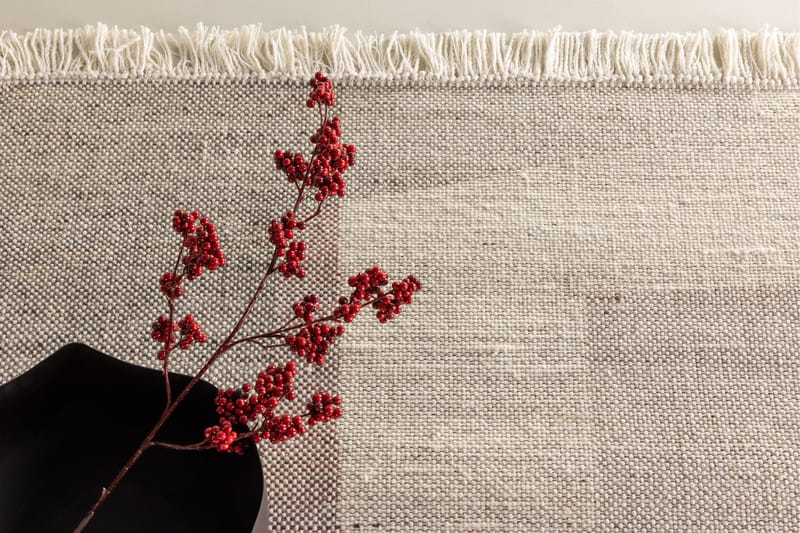 Rio Uldtæppe 160x230 cm - Beige - Tekstiler - Tæpper - Moderne tæppe - Uldtæppe