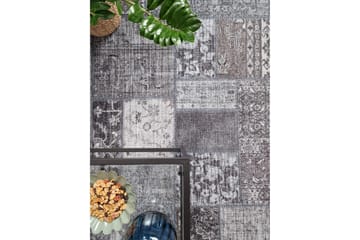 Patchwork Wilton Tæppe 300x400 cm Rektangulært - Grå - Tekstiler - Tæpper - Moderne tæppe - Mønstrede tæpper