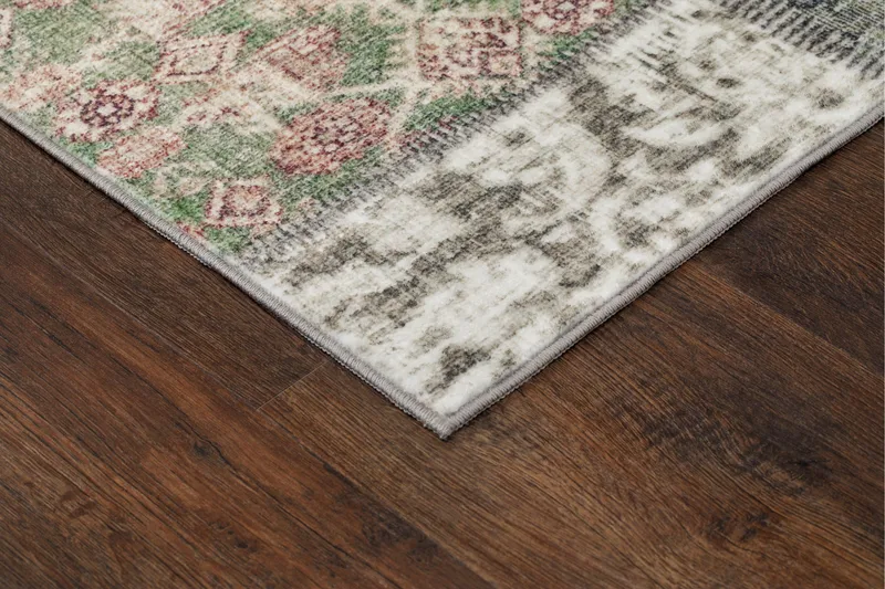 Tarfaya Frise-tæppe 80x150 cm - Grøn - Tekstiler - Tæpper - Moderne tæppe - Mønstrede tæpper