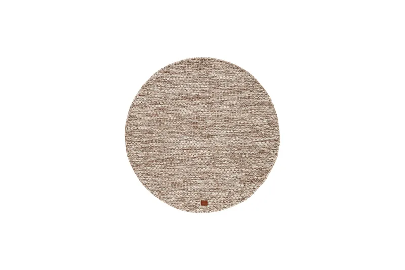 Torekov Uldtæppe Rundt 300 cm, Nougat