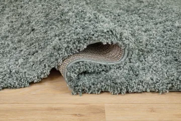 Lounge Shaggy Tæppe 133x190 cm Rektangulært - Grøn - Tekstiler - Tæpper - Moderne tæppe - Ryatæpper