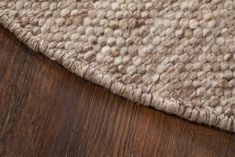 Skagen Uldtæppe Rund 200 cm - Hør - Tekstiler - Tæpper - Moderne tæppe - Uldtæppe