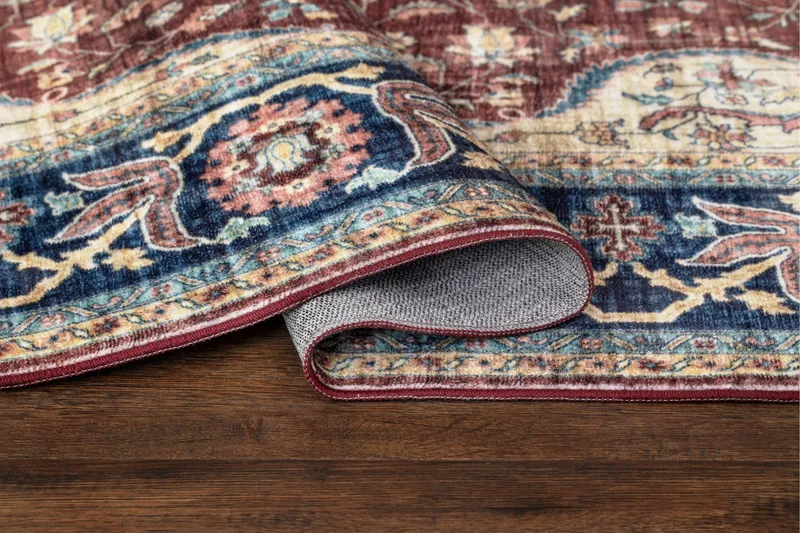 Tarfaya Frise-tæppe 160x230 cm - Rød - Tekstiler - Tæpper - Moderne tæppe - Mønstrede tæpper