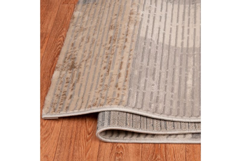 Motto Løber 80x300 cm Rektangulær - Grå/Beige/Brun - Tekstiler - Tæpper - Moderne tæppe - Gangmåtter