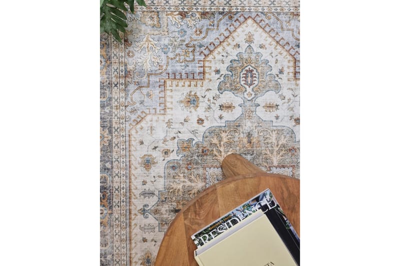 Tarfaya Frise-tæppe 160x230 cm - Creme - Tekstiler - Tæpper - Moderne tæppe - Mønstrede tæpper