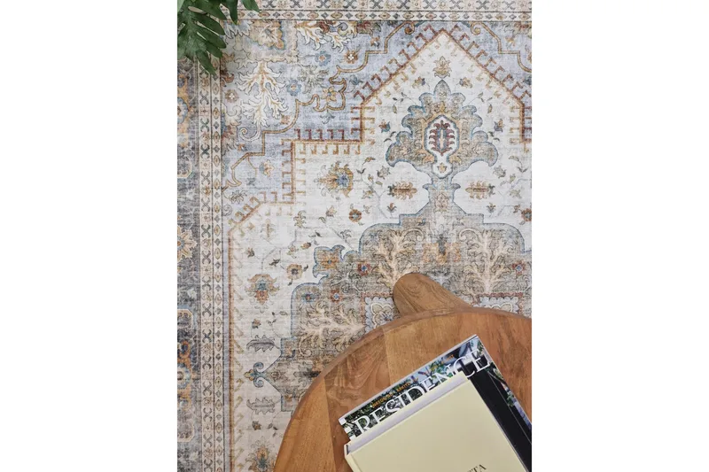 Tarfaya Frise-tæppe 240x340 cm - Creme - Tekstiler - Tæpper - Moderne tæppe - Mønstrede tæpper