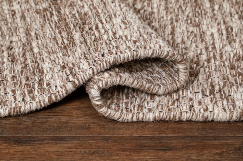 Torekov Uldtæppe 140x200 cm - Nougat - Tekstiler - Tæpper - Moderne tæppe - Uldtæppe