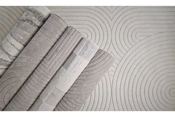 Bella Wilton Teppe 240x340 cm Rektangulært - Hvid - Tekstiler - Tæpper - Moderne tæppe - Mønstrede tæpper