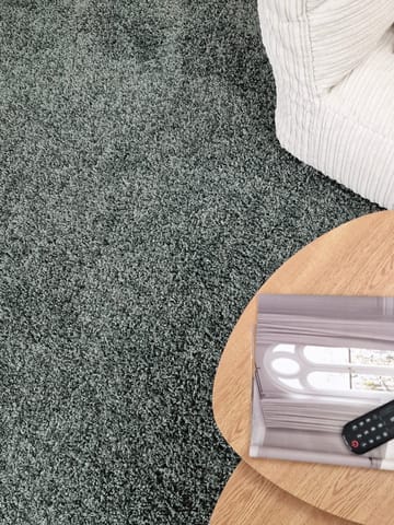 Lounge Shaggy Tæppe 133x190 cm Rektangulært - Grøn - Tekstiler - Tæpper - Moderne tæppe - Ryatæpper