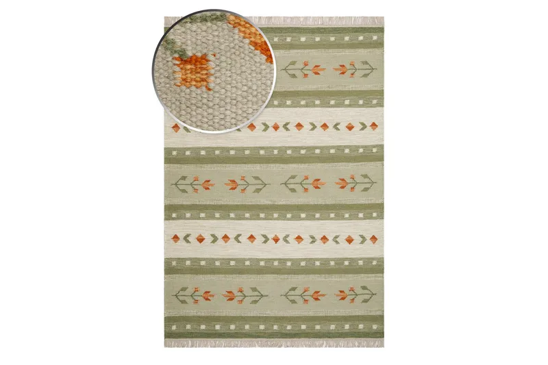 Fagersta Uldtæppe 240x340 cm - Grøn - Tekstiler - Tæpper - Moderne tæppe - Uldtæppe