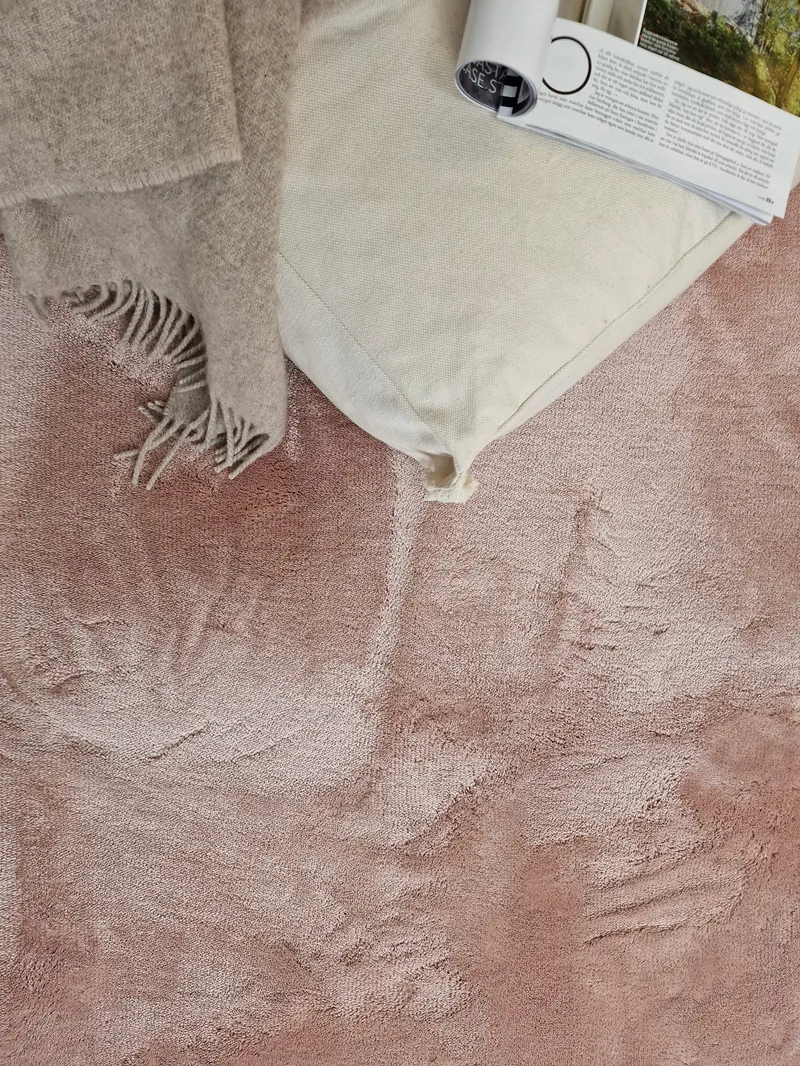 Cozy Shaggy Tæppe 200x290 cm Rektangulært - Rosa - Tekstiler - Tæpper - Moderne tæppe - Ryatæpper