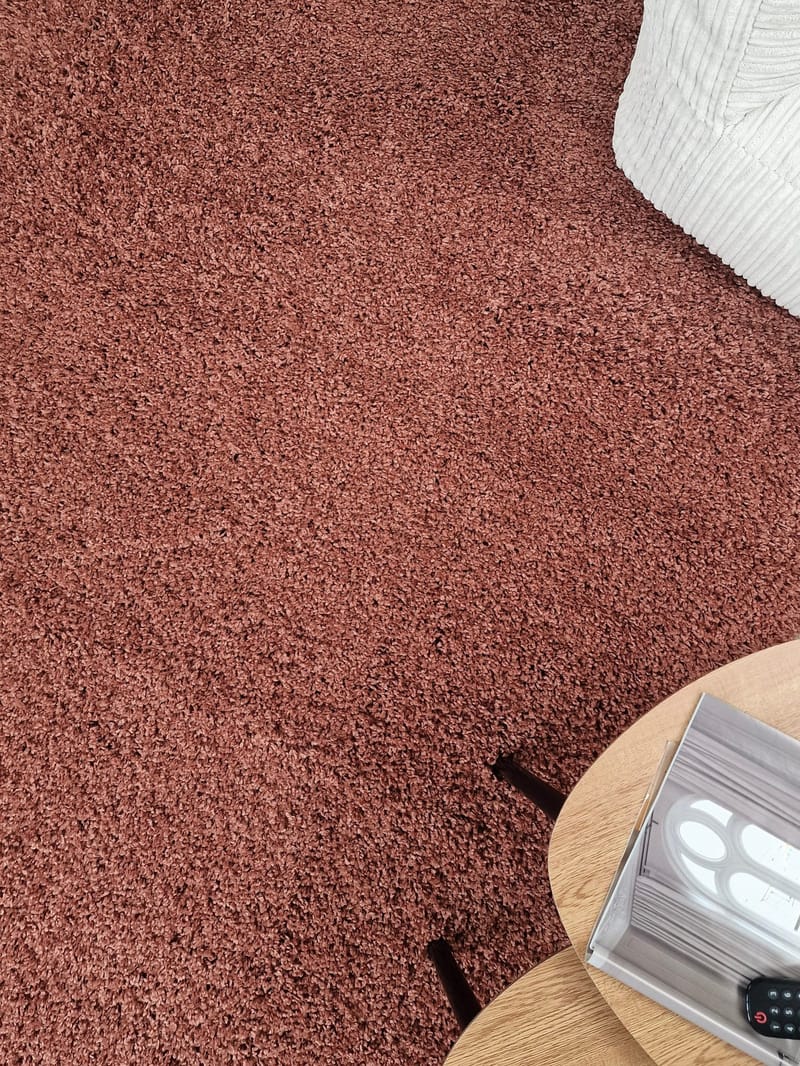 Lounge Shaggy Tæppe 80x150 cm Rektangulært - Kobber - Tekstiler - Tæpper - Moderne tæppe - Gangmåtter