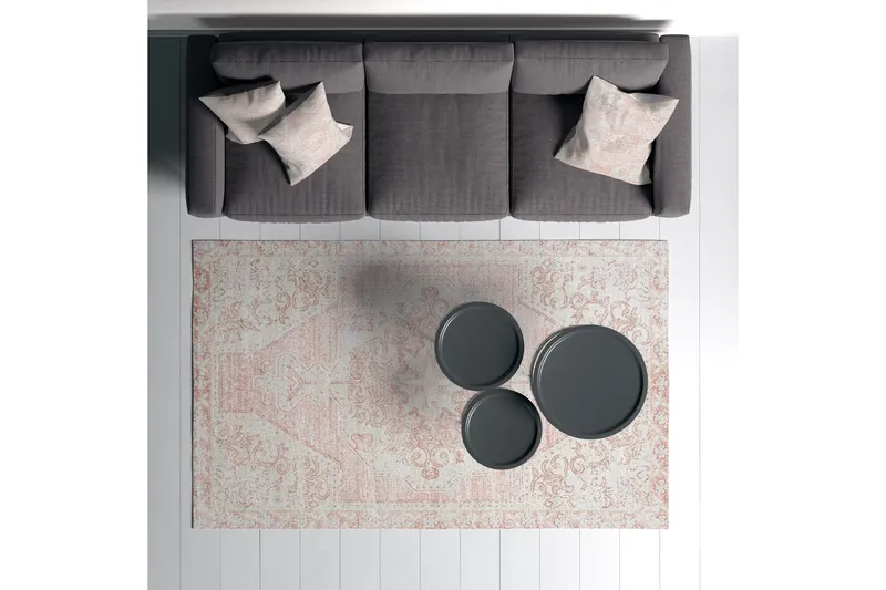 Nilam Bomuldstæppe 160x230 cm Rektangulær - Creme - Tekstiler - Tæpper - Moderne tæppe - Bomuldstæpper