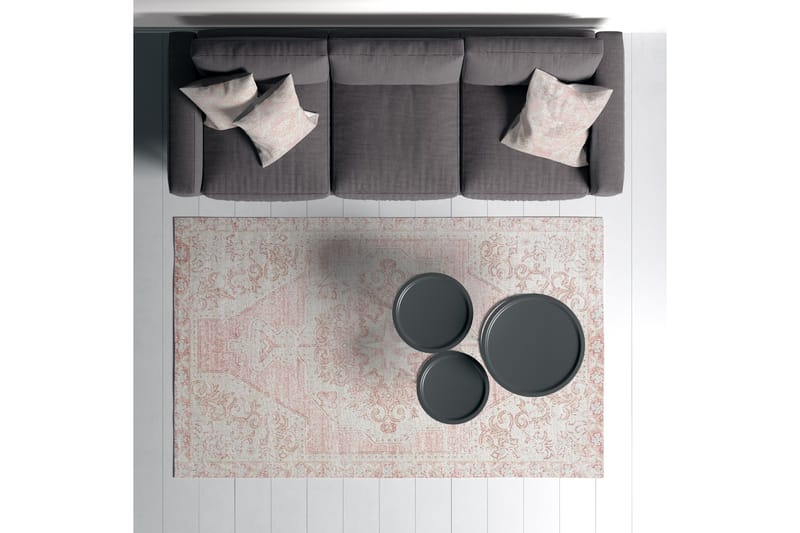 Nilam Bomuldstæppe 160x230 cm Rektangulær - Creme - Tekstiler - Tæpper - Moderne tæppe - Bomuldstæpper