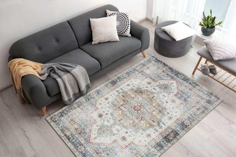 Tarfaya Frise-tæppe 160x230 cm - Creme - Tekstiler - Tæpper - Moderne tæppe - Mønstrede tæpper