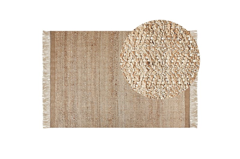 Abana Jutetæppe 160x230 cm - Beige - Tekstiler - Tæpper - Moderne tæppe - Sisaltæpper