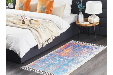 Acarlar Ryetæppe 80x150 cm - Blå - Tekstiler - Tæpper - Moderne tæppe - Wiltontæpper