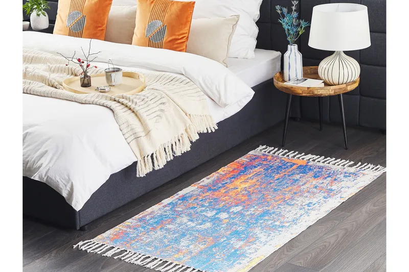 Acarlar Ryetæppe 80x150 cm - Blå - Tekstiler - Tæpper - Moderne tæppe - Wiltontæpper