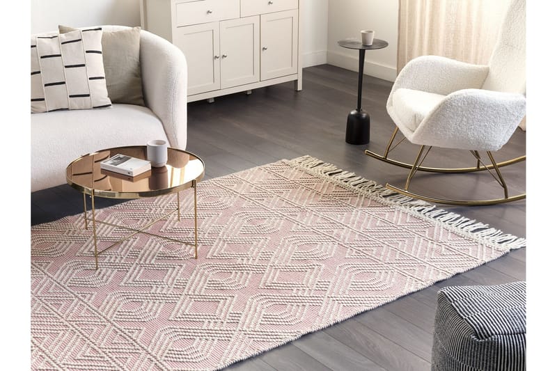 Adana Ryetæppe 160x230 cm - Rosa - Tekstiler - Tæpper - Moderne tæppe - Ryatæpper