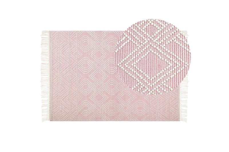 Adana Ryetæppe 160x230 cm - Rosa - Tekstiler - Tæpper - Moderne tæppe - Ryatæpper