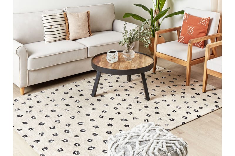 Afis Bomuldstæppe 160x230 cm - Beige - Tekstiler - Tæpper - Moderne tæppe - Bomuldstæpper