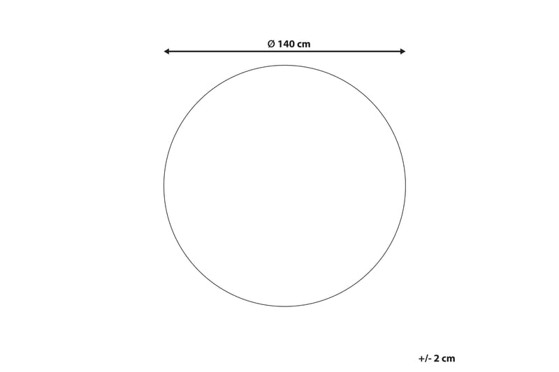 Afis Ryetæppe 140 cm Rund - Beige - Tekstiler - Tæpper - Moderne tæppe - Ryatæpper