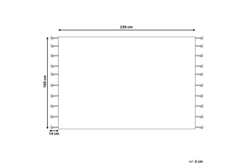 Agadir Bomuldstæppe 160x230 cm - Sort/hvid - Tekstiler - Tæpper - Moderne tæppe - Bomuldstæpper