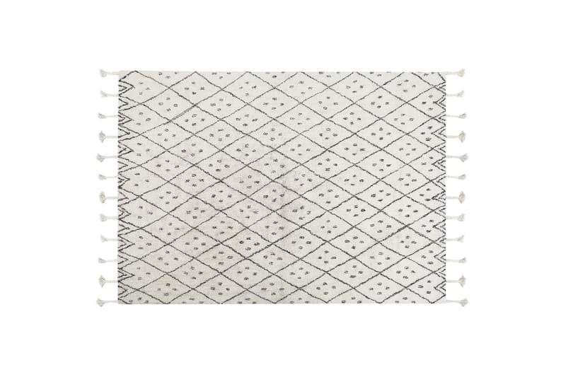 Agadir Bomuldstæppe 160x230 cm - Sort/hvid - Tekstiler - Tæpper - Moderne tæppe - Bomuldstæpper
