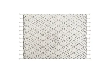 Agadir Bomuldstæppe 160x230 cm - Sort/hvid - Tekstiler - Tæpper - Moderne tæppe - Bomuldstæpper