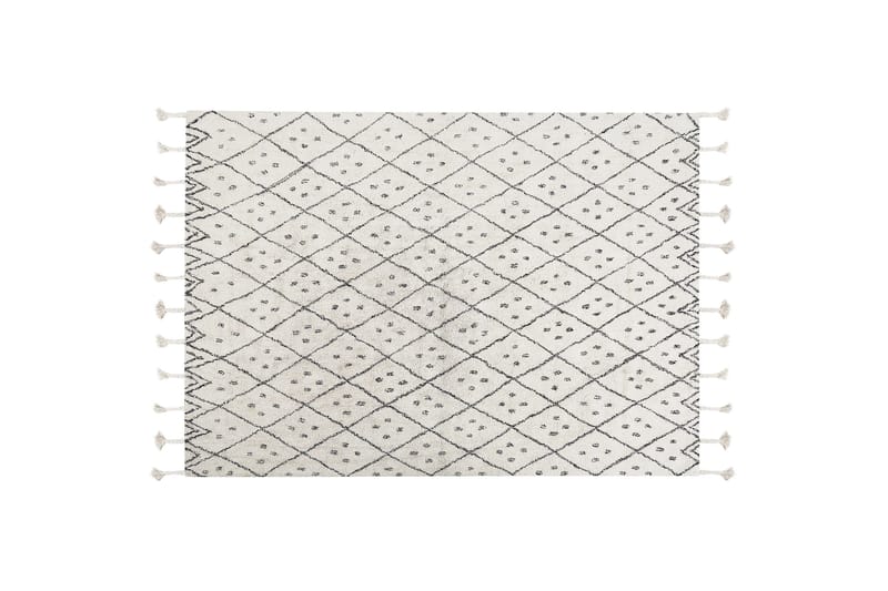 Agadir Bomuldstæppe 160x230 cm, Sort/hvid