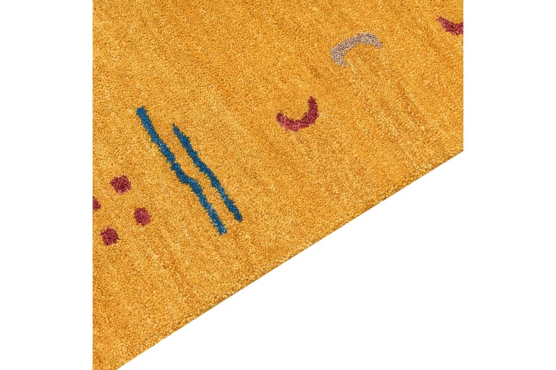 Akalan Ryetæppe 80x150 cm - Gul - Tekstiler - Tæpper - Moderne tæppe - Ryatæpper