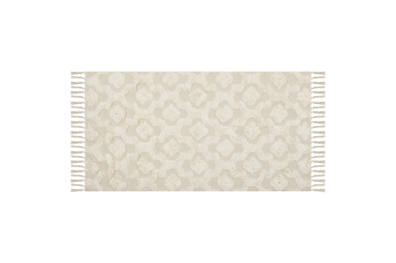 Aksaray Bomuldstæppe 80x150 cm - Beige - Tekstiler - Tæpper - Moderne tæppe - Bomuldstæpper