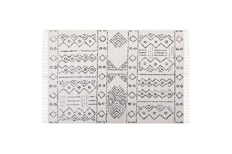 Alkent Uldtæppe 140x200 cm, Sort/hvid