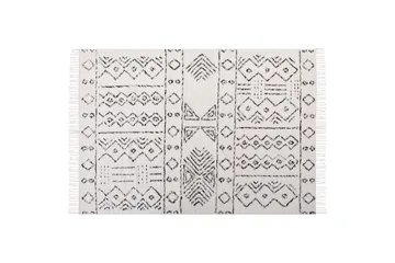 Alkent Uldtæppe 160x230 cm - Sort/hvid - Tekstiler - Tæpper - Moderne tæppe - Uldtæppe
