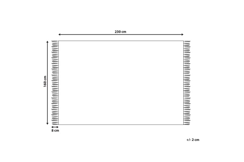 Alkent Uldtæppe 160x230 cm - Sort/hvid - Tekstiler - Tæpper - Moderne tæppe - Uldtæppe