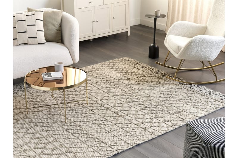 Alucra Ryetæppe 200x300 cm - Beige - Tekstiler - Tæpper - Moderne tæppe - Ryatæpper