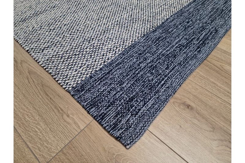 Alva Bomuldstæppe 140x200 cm Rektangulær - Blå - Tekstiler - Tæpper - Moderne tæppe - Bomuldstæpper