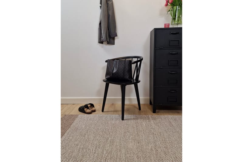 Alva Bomuldstæppe 200x300 cm Rektangulær - Mørkbeige - Tekstiler - Tæpper - Moderne tæppe - Bomuldstæpper