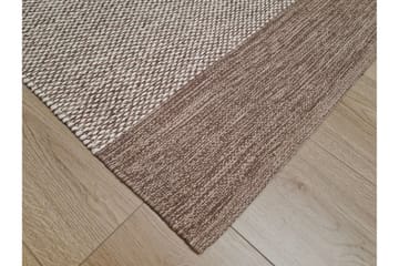 Alva Bomuldstæppe 300x400 cm Rektangulær - Mørkbeige - Tekstiler - Tæpper - Moderne tæppe - Bomuldstæpper