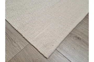 Alva Bomuldstæppe 75x150 cm Oval - Creme - Tekstiler - Tæpper - Moderne tæppe - Bomuldstæpper