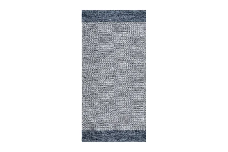 Alva Bomuldstæppe 75x220 cm Oval - Blå - Tekstiler - Tæpper - Moderne tæppe - Bomuldstæpper