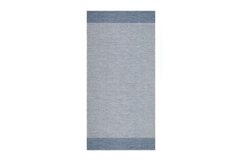 Alva Bomuldstæppe 75x220 cm Oval - Blå - Tekstiler - Tæpper - Moderne tæppe - Bomuldstæpper