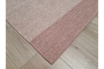 Alva Bomuldstæppe 75x280 cm Oval - Rosa - Tekstiler - Tæpper - Moderne tæppe - Bomuldstæpper