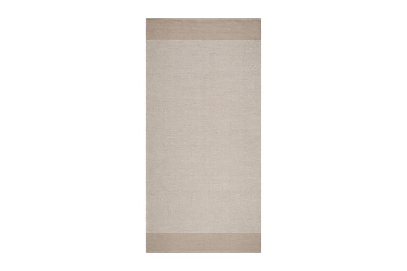 Alva Bomuldstæppe 75x280 cm Oval - Sand - Tekstiler - Tæpper - Moderne tæppe - Bomuldstæpper