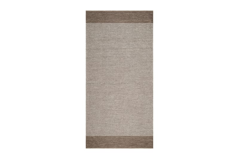 Alva Bomuldstæppe 75x340 cm Oval - Mørkbeige - Tekstiler - Tæpper - Moderne tæppe - Bomuldstæpper
