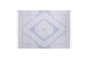 Ansar Bomuldstæppe 140x200 cm - Blå - Tekstiler - Tæpper - Moderne tæppe - Bomuldstæpper