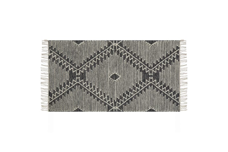 Arbaa Bomuldstæppe 140x200 cm, Sort/hvid