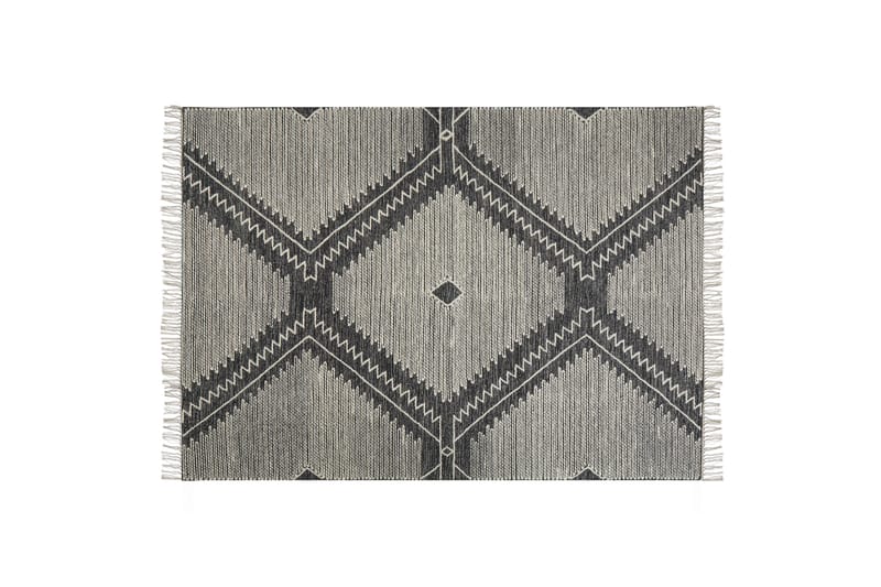 Arbaa Bomuldstæppe 160x230 cm - Sort/hvid - Tekstiler - Tæpper - Moderne tæppe - Bomuldstæpper