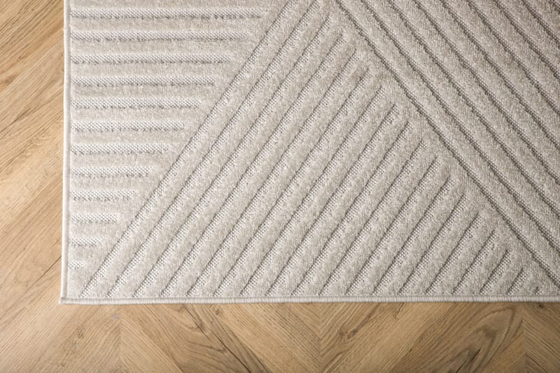 Aron Wilton tæppe 240x340 cm Rektangul ær - Hvid - Tekstiler - Tæpper - Moderne tæppe - Mønstrede tæpper
